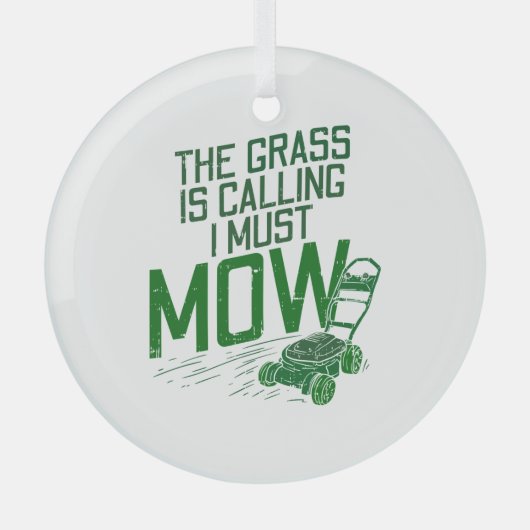 Lawn Mower Glas Ornament (Voorkant)