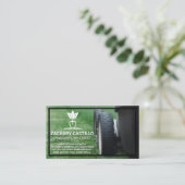 Lawn Mower | Gras | Gardening Logo Visitekaartje (Staand voorkant)