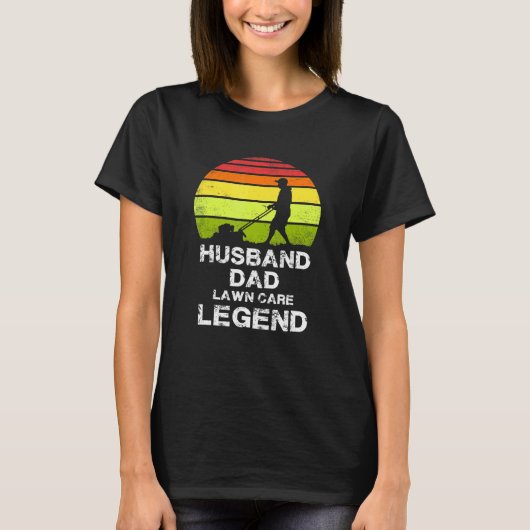 Lawn Mower Grass Gardening - Husband Dad Lawn Care T-shirt (Voorkant)