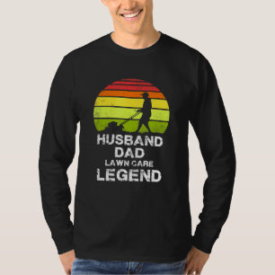Lawn Mower Grass Gardening Husband Pap Lawn Care T-shirt