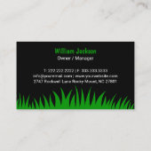 Lawn Mower Grass Professional Green Visitekaartje (Achterkant)