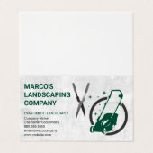 Lawn Mower | Hedge Clippers Visitekaartje (Buitenkant ongevouwen)