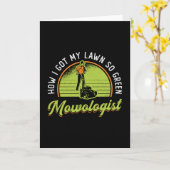 Lawn Mower Hoe ik mijn Lawn Mowologist Mowing Kaart (Gele Bloem)