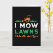Lawn Mower I Mow Lawns Gardener Garden Lawn Mowing Kaart (Gele Bloem)
