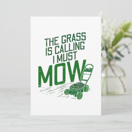 Lawn Mower Kaart (Staand voorkant)