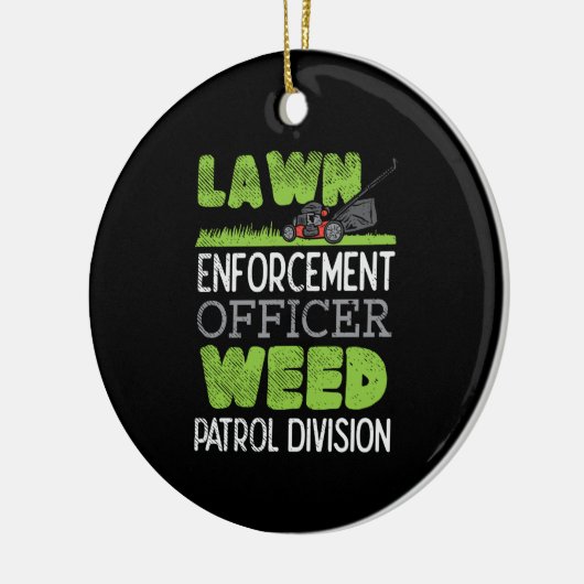 Lawn Mower Keramisch Ornament (Links)