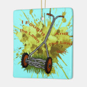 Lawn Mower Keramisch Ornament (Links)