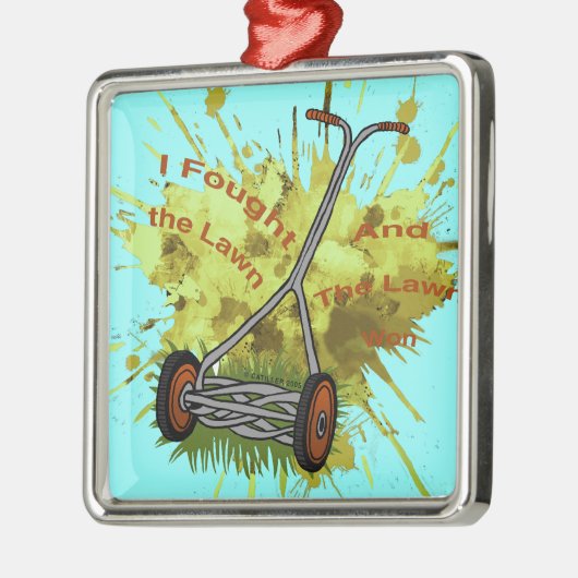 Lawn Mower Keramisch Ornament (Links)