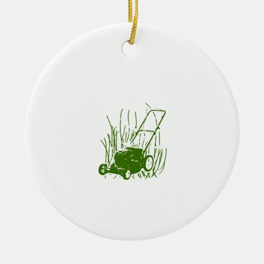 Lawn Mower Keramisch Ornament (Voorkant)