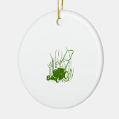 Lawn Mower Keramisch Ornament (Links)
