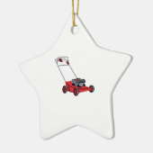 LAWN MOWER KERAMISCH ORNAMENT (Links)