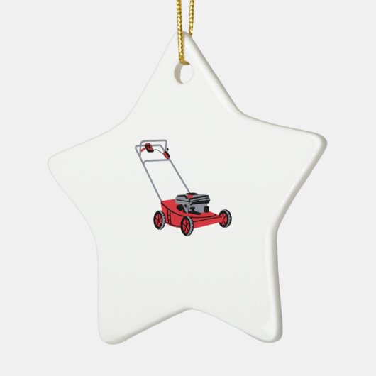 LAWN MOWER KERAMISCH ORNAMENT (Links)