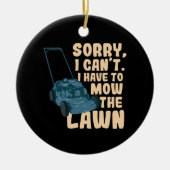 Lawn Mower Keramisch Ornament (Voorkant)