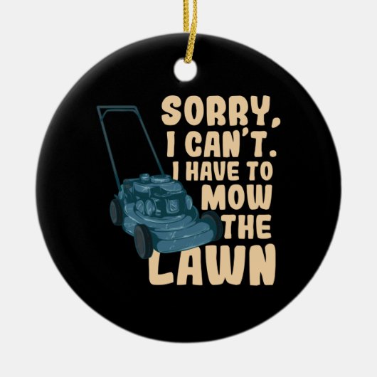 Lawn Mower Keramisch Ornament (Voorkant)