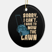 Lawn Mower Keramisch Ornament (Links)