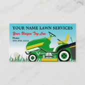 Lawn Mower | Landschapsontwerp | Grondbewaardienst Visitekaartje (Voorkant)