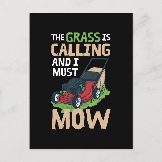 Lawn Mower Lawn Care Briefkaart (Voorkant)
