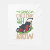 Lawn Mower Lawn Care Fleece Deken (Voorkant)
