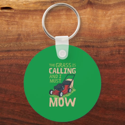 Lawn Mower Lawn Care Sleutelhanger (Voorkant)