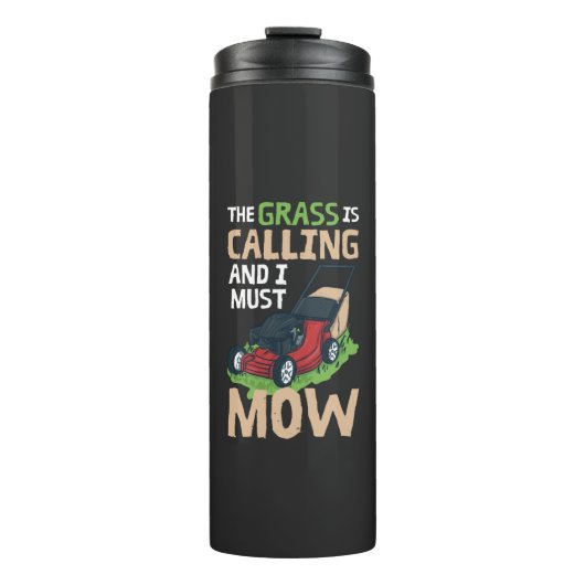 Lawn Mower Lawn Care Thermosbeker (Voorkant)