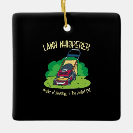 Lawn Mower - Lawn Whisperer Keramisch Ornament (Voorkant)