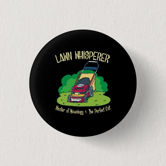 Lawn Mower - Lawn Whisperer Ronde Button 3,2 Cm (Voorkant)