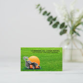 Lawn Mower Logo | Gesneden Visitekaartje (Staand voorkant)