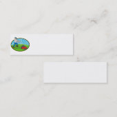 Lawn Mower Man Gardener Cartoon Mini Visitekaartje (Voorkant / Achterkant)