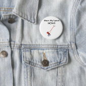 Lawn_Mower, Mow My Lawn NOW! Ronde Button 5,7 Cm (In situ)