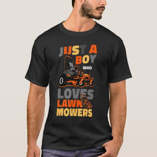 Lawn Mower Mower Pap Vader Landscaper Tractor Ju T-shirt (Voorkant)