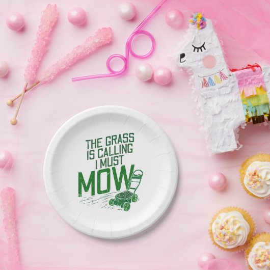 Lawn Mower Papieren Bordje (Feest)