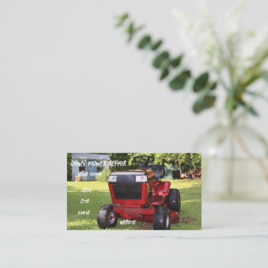 Lawn Mower Repair Visitekaartje (Staand voorkant)