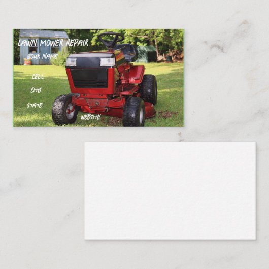 Lawn Mower Repair Visitekaartje (Voorkant / Achterkant)
