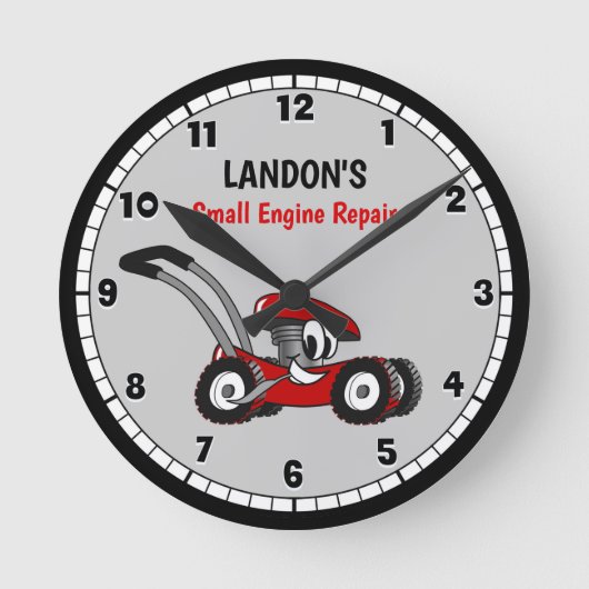 Lawn Mower Small Engine Repair Ronde Klok (Voorkant)