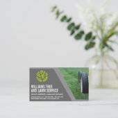 Lawn Mower | Snijkop | Logo landschap Visitekaartje (Staand voorkant)