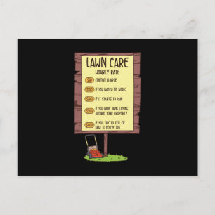 Lawn Mower - Tarief voor starturen Briefkaart