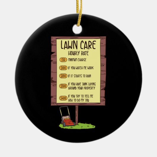 Lawn Mower - Tarief voor starturen Keramisch Ornament (Voorkant)