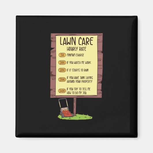 Lawn Mower - Tarief voor starturen Magneet (Voorkant)