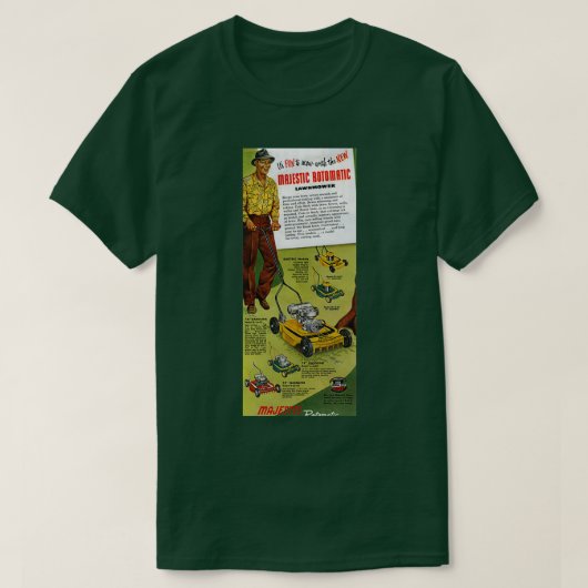 Lawn Mower uit de jaren 1950 T-shirt (Design voorkant)