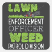 Lawn Mower Vierkante Sticker (Voorkant)