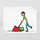 Lawn Mowing Briefkaart (Voorkant / Achterkant)