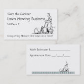 Lawn Mowing Business Afsprakenkaartje (Voorkant / Achterkant)