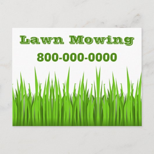 Lawn Mowing Business Briefkaart (Voorkant)