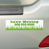 Lawn Mowing Business Bumpersticker (Op auto)