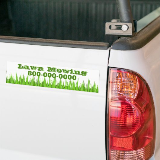 Lawn Mowing Business Bumpersticker (Op Truck)