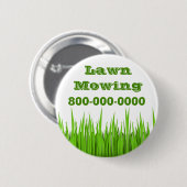 Lawn Mowing Business Ronde Button 5,7 Cm (Voorkant /achterkant)