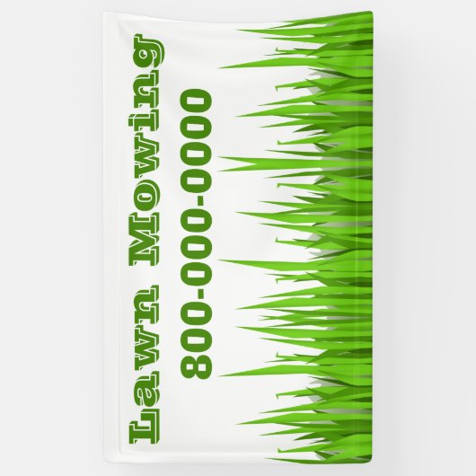 Lawn Mowing Business Spandoek (Verticaal)
