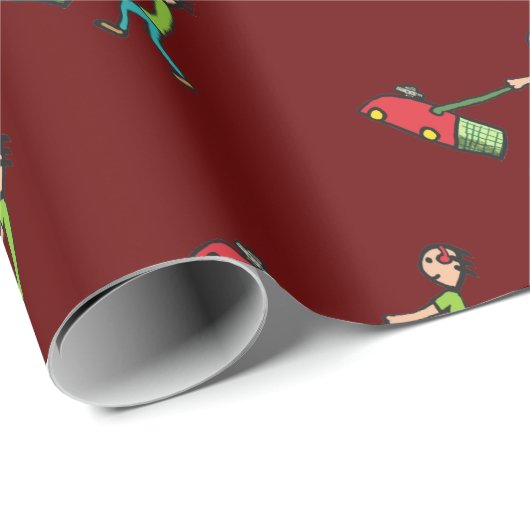 Lawn Mowing Cadeaupapier (Rol Hoek)