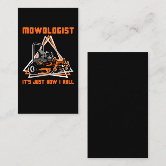 Lawn Mowing Caretaker Humor Visitekaartje (Voorkant / Achterkant)