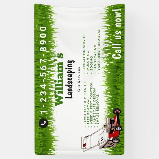 Lawn Mowing Cutting Services, Lawn Care Spandoek (Verticaal)